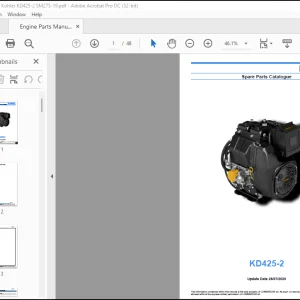 Wacker Neuson Kohler KD425-2 Spare Parts Catalogue Manual - PDF DOWNLOAD