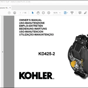 Wacker Neuson  Kohler® KD425-2 Owner’s Manual - PDF DOWNLOAD