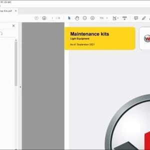 Wacker Neuson Light Equipment Maintenance Kits Manual - PDF DOWNLOAD