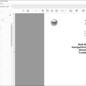 Wacker Neuson MCT36-5 Walk-Behind Trowels Parts Manual - PDF DOWNLOAD