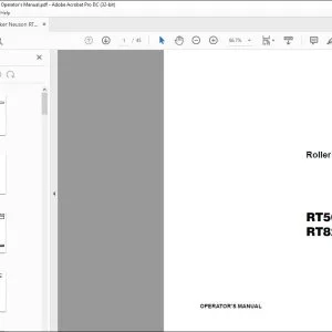 Wacker Neuson RT560 RT820 Roller Operator's Manual - PDF DOWNLOAD
