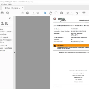 Wacker Neuson SW1617, SW2021 ST28, ST31 Assembly Instructions—Telematics Mounting Manual - PDF DOWNLOAD