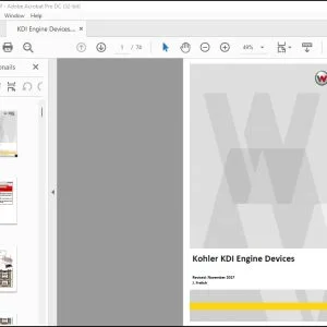 Wacker Neuson Telehandler Kohler KDI Engine Devices Manual - PDF DOWNLOAD