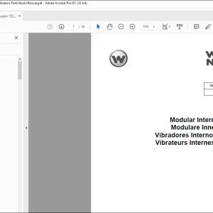 Wacker Neuson YD 3.5 Modular Internal Vibrators Parts Book Manual - PDF DOWNLOAD