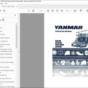 Yanmar 1GM 2GM 3GMD 3HM Diesel Engine Operation Manual - PDF DOWNLOAD