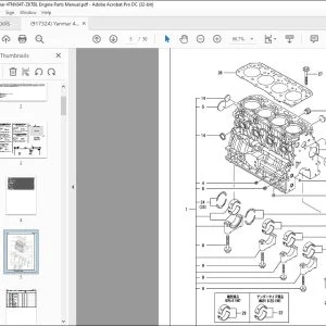 Yanmar 4TNV84T-ZKTBL Engine Parts Manual 917324 - PDF DOWNLOAD