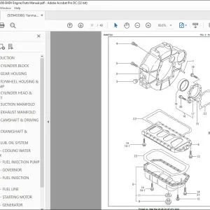 Yanmar 4TNV88-BXBV Engine Parts Manual 50940086 - PDF DOWNLOAD