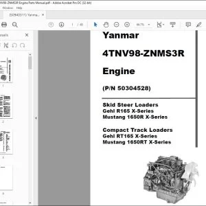 Yanmar 4TNV98-ZNMS3R Engine Parts Manual 50304528 - PDF DOWNLOAD