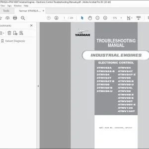 Yanmar Engine 3TNV82A-4TNV106T Electronic Control Troubleshooting Manual 50950006 - PDF DOWNLOAD