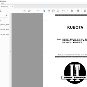 kubota 85100D 85100E 86100D 86100E 86100HST-D 86100HST-E 87100D 871 00HST-D 87100HST-E SHOP SERVICE Manual - PDF DOWNLOAD