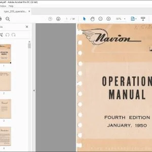 1950 Ryan Navion 205 Operation Manual - PDF DOWNLOAD