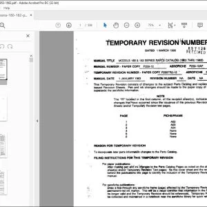 1953-1962 Cessna Aircraft 180 & 182 Series Parts Catalog Manual - PDF DOWNLOAD