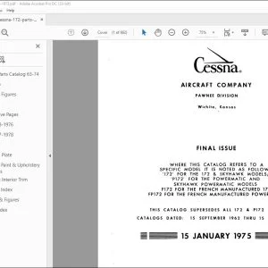 1962-1973 Cessna 172 Parts Catalog Manual - PDF DOWNLOAD