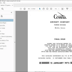 1962-1973 Cessna 172 Series Parts Catalog Manual - PDF DOWNLOAD