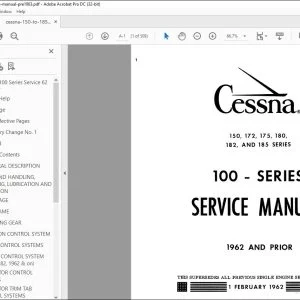1962 Cessna 150 172 175 180 182 & 185 Series Service Manual - PDF DOWNLOAD