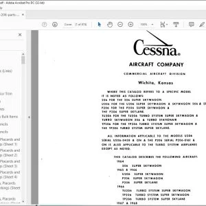 1964-1973 Cessna 206 Series Parts Catalog Manual - PDF DOWNLOAD