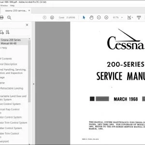 1966-1968 Cessna 200 Series Service Manual - PDF DOWNLOAD