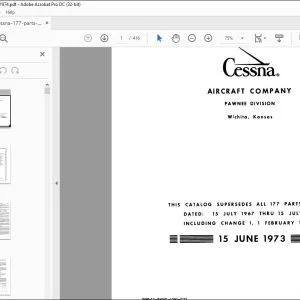 1967-1974 Cessna 177 Parts Catalog Manual - PDF DOWNLOAD