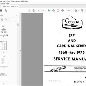 1968-1975 Cessna 177 & Cardinal Series Service Manual - PDF DOWNLOAD