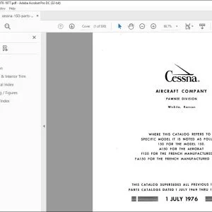 1969-1975 Cessna 150 Series Parts Catalog Manual - PDF DOWNLOAD