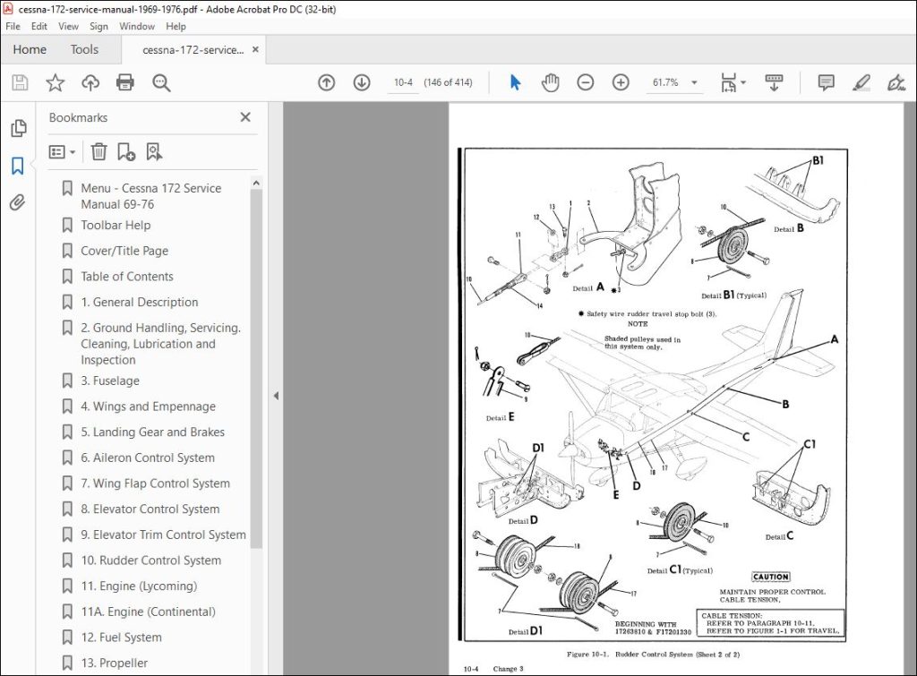 1969-1976 Cessna 172 Series Service Manual - PDF DOWNLOAD