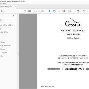 1974-1975 Cessna 182 Parts Catalog Manual - PDF DOWNLOAD