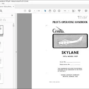 1976 Cessna 182P Skyline Pilot Operating Handbook Manual - PDF DOWNLOAD
