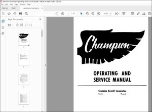 Aeronca Champion Operating & Service Manual - PDF DOWNLOAD