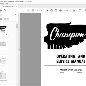 Aeronca Champion Operating & Service Manual - PDF DOWNLOAD