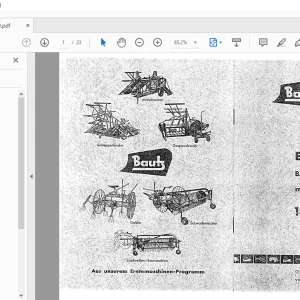 Bautz 14PS AS120 DIESELSCHLEPPER Ersatzteil-liste -  PDF DOWNLOAD (German)