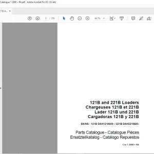 CASE 121B-221B ARTICULATED LOADER Parts Catalogue 7-3000 + R4 - PDF DOWNLOAD (EN-IT-ES-DE-FR)