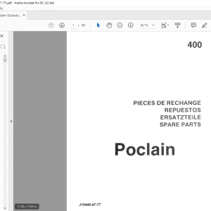 CASE 400 Poclain Spare Parts Manual _EN_FR_ES_DE(J10440-47-77) - PDF DOWNLOAD