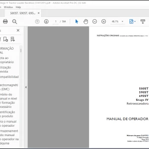 CASE 580ST 590ST 695ST Stage IV Retroescavadora MANUAL DE OPERADOR(51415391) - PDF DOWNLOAD(Portuguese)