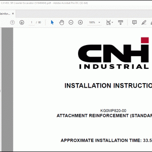 CNCX145C SR Crawler Excavator Attachment Reinforcement (Standard Arm) Parts Catalogue Manual_EN_FR_DE_IT_ES(51648404) - PDF DOWNLOAD