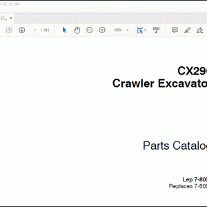 CASE CX290 Crawler Excavator Parts Catalog Manual(7-8053)_EN_FR_IT_ES_DE_DAN_PT - PDF DOWNLOAD