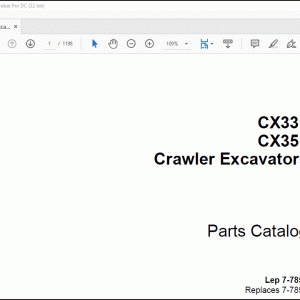 CASE CX330 CX350 Crawler Excavators Parts Catalog Manual _IT_FR_DE_ES_PT_DAN(7-7853) -  PDF DOWNLOAD