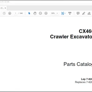 CASE CX460 Crawler Excavator Parts Catalog Manual(7-8282)_EN_FR_ES_DE_FR_PT_DAN - PDF DOWNLOAD
