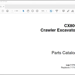 CASE CX800 Crawler Excavator Parts Catalog Manual(7-7153)_EN_FR_IT_ES_DE_PT_DAN - PDF DOWNLOAD