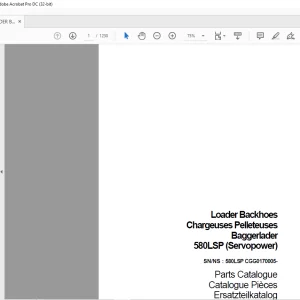 CASE LOADER BACKHOES  580 LSP Parts Catalogue Manual 7-6700 - PDF DOWNLOAD (EN-IT-ES-DE-FR)