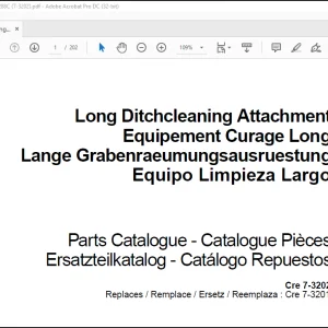 CASE Long Ditchcleaning Attachment 788 888B 1188 1288CParts Catalogue Manual(7-3202)_EN_FR_DE_ES - PDF DOWNLOAD