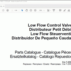 CASE Low Flow Control Valve 788 888B 988 1188 1288 1488C Parts Catalogue Manual(7-2553)_EN_FR_ES_DE - PDF DOWNLOAD