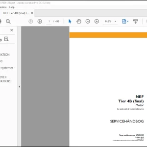 CASE NEF Tier 4B (final) Motor SERVICEHÅNDBOG(47606123)  - PDF DOWNLOAD (Danish)
