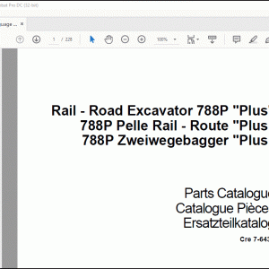 CASE Rail - Road Excavator 788P Plus Parts Catalogue Manual_EN_FR_DE(7-6430) - PDF DOWNLOAD