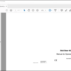 CASE Skid Steer 40XT Manual do Operador(6-22121 PG)  -  PDF DOWNLOAD (Portuguese)