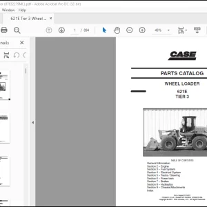 CASE WHEEL LOADER 621E TIER 3 PARTS CATALOG MANUAL(87632279 ML)- PDF DOWNLOAD