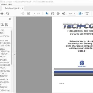 CHN Tech-Com 2006-8 Skid & Compact Track Loader FORMATION DU TECHNICIEN Manual(87625199) - PDF