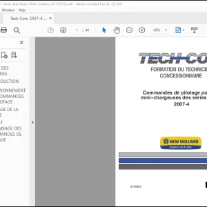 CHN Tech-Com 2007-4 series L et C Skid & Compact Track Loader FORMATION DU TECHNICIEN Manual(87722810) - PDF DOWNLOAD (French)