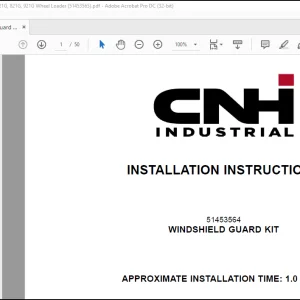 CNH WINDSHIELD GUARD KIT 1021G 1121 521G 621G 821G 921G INSTALLATION INSTRUCTIONS MANUAL(51453565) - PDF DOWNLOAD