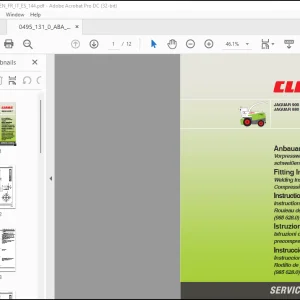 CLAAS JAGUAR 900  890  870  850  830 JAGUAR 880  860  840  820 Welding Instructions Compression Roller (985 628.0) Fitting Instructions Manual_DE_FR_EN_IT_ES