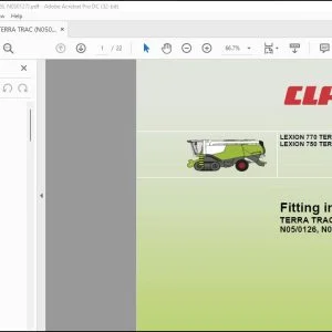 CLAAS LEXION 770 TERRA TRAC LEXION 750 TERRA TRAC TERRA TRAC (N050121, N050126, N050127) Fitting instructions Manual -PDF DOWNLOAD